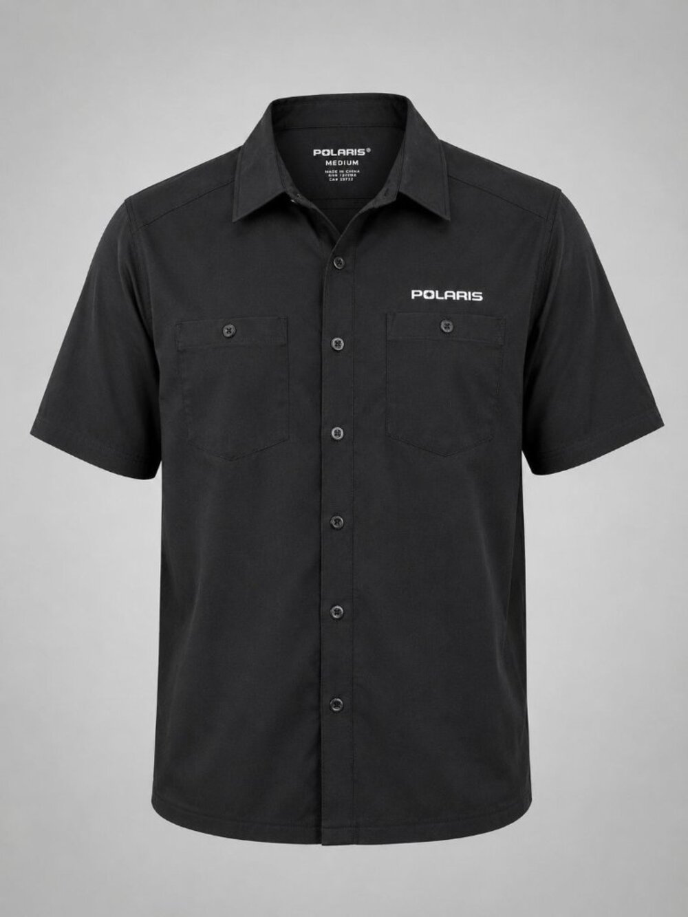 Polaris Men's Medium Button Up Shirt Short Sleeve Off-Road Vehicles Pit Crew